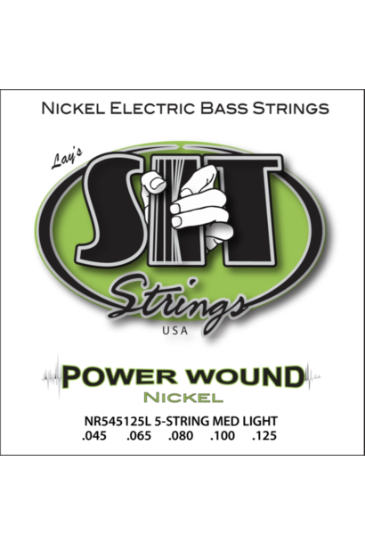S.I.T. Strings NR545125L Power Wound Nickel Bass 5-string Light 45-125