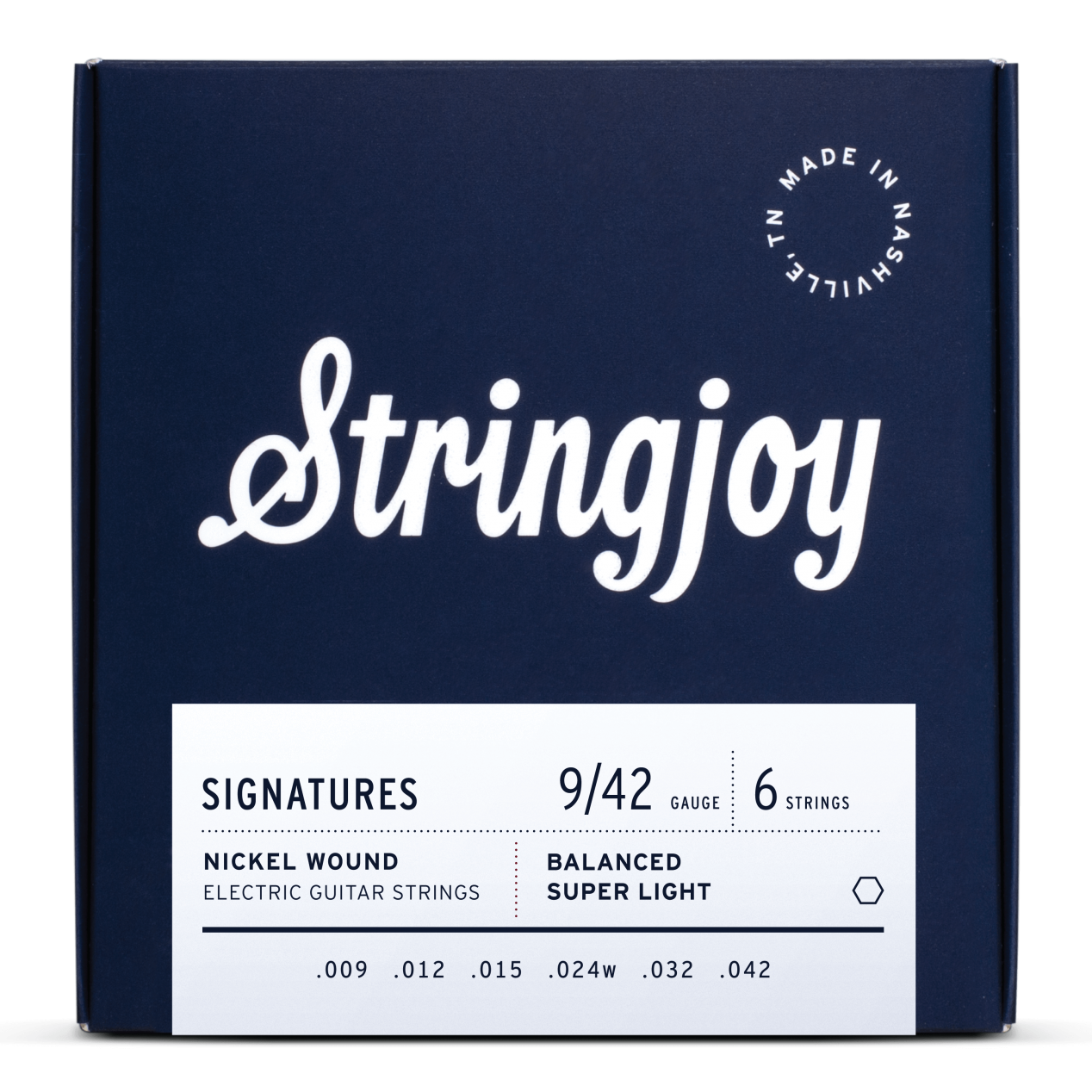 Stringjoy SJ-BAL9 Balanced Super Light Gauge Nickel Wound Electric Strings 9-42-1