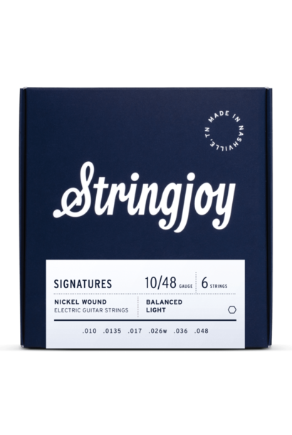 Stringjoy Signatures SJ-BAL10 Balanced Light Gauge Nickel Wound Electric Strings (10-48)