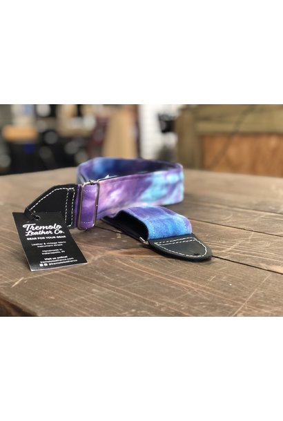 Tremolo Leather Co. Blue/Purple Tie Dye Strap