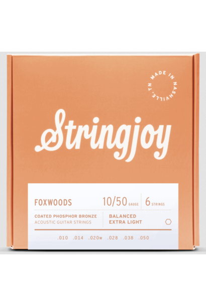 Stringjoy Foxwoods SJ-FW1050 Light Coated Phosphor Bronze Acoustic Strings (10-50)