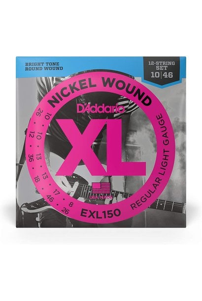 D'Addario EXL150 Nickel Wound 12-String Electric Guitar Strings 10-46