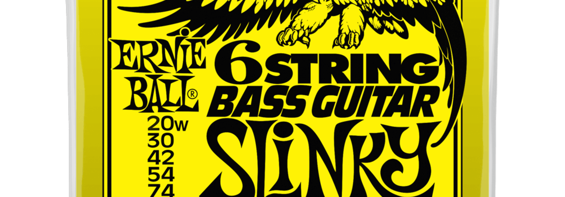 Ernie Ball 2837 6-String Slinky Bass-Guitar Strings (20w-90)