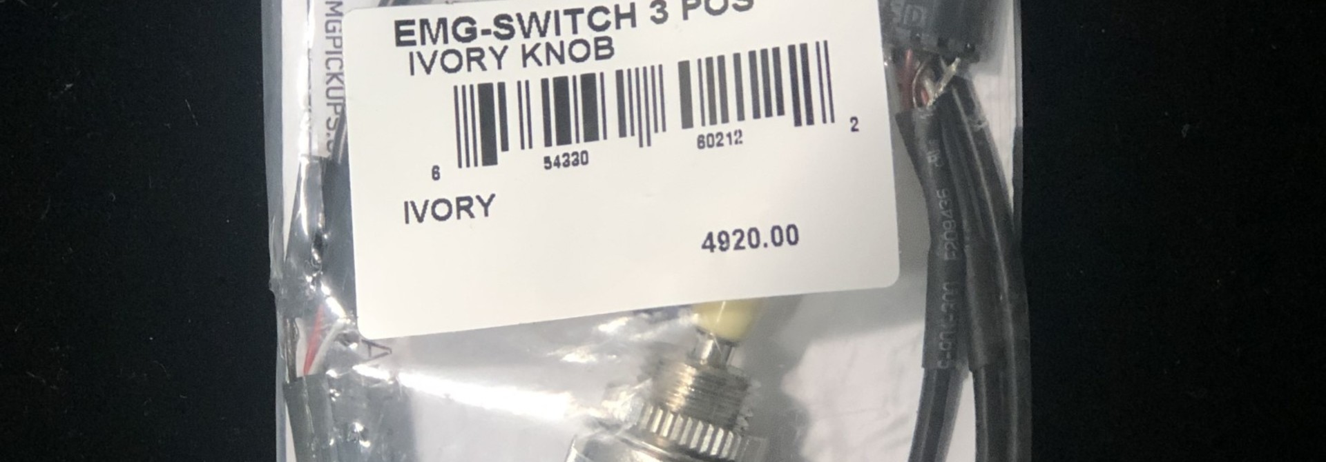 EMG Solderless Toggle Switch with Cables - Ivory