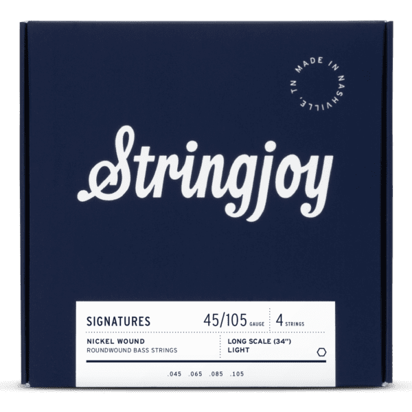 Stringjoy Signatures SJ-NBA45105LS Light - Long Scale Nickel Wound Bass Strings (45-105)-1