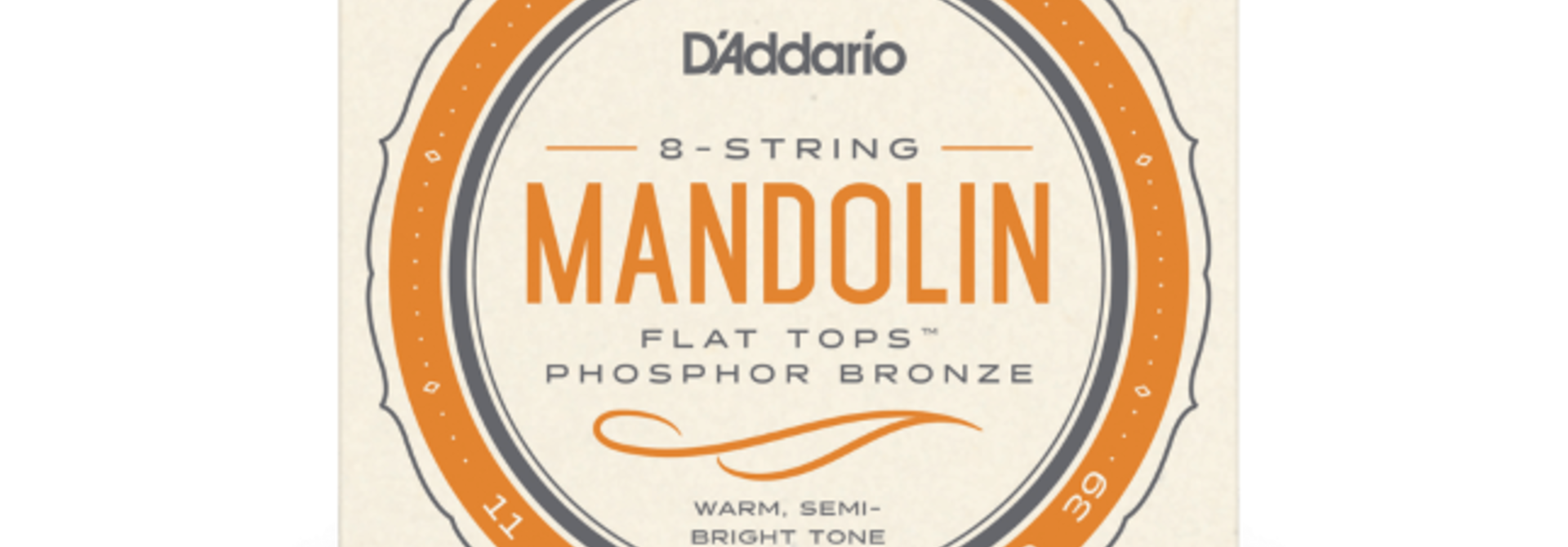D'Addario EFT74 Flat Tops Mandolin Strings, Medium, 11-39