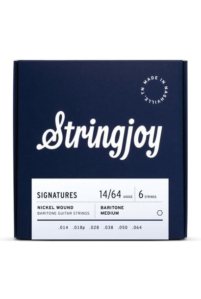 Stringjoy Signatures SJ-BAL14B Baritone Balanced Medium Nickel Wound Electric Strings (14-64)