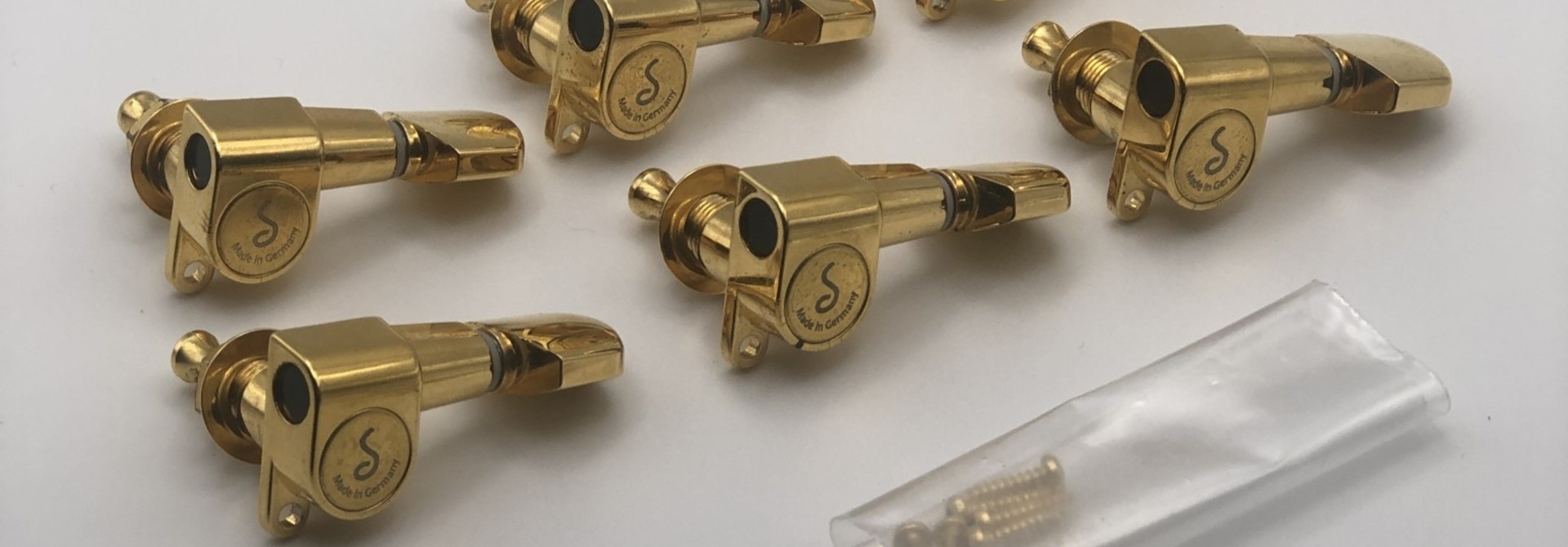 Schaller M-6 Mini 6-In-Line Guitar Machines Gold