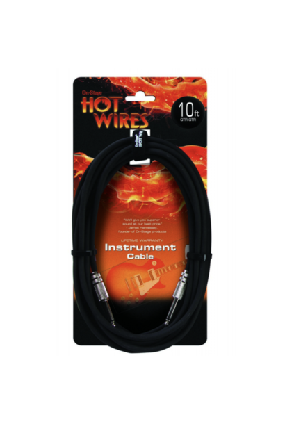 On-Stage Hot Wires 10' Instrument Cable