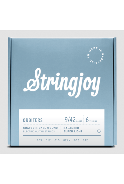 Stringjoy Orbiters Balanced Super Light Gauge (9-42) Coated Nickel Wound Electric Guitar Strings