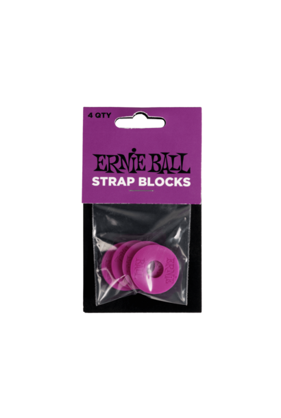 Ernie Ball Strap Blocks 4pk - Purple