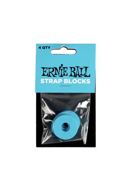 Ernie Ball Strap Blocks 4pk - Blue