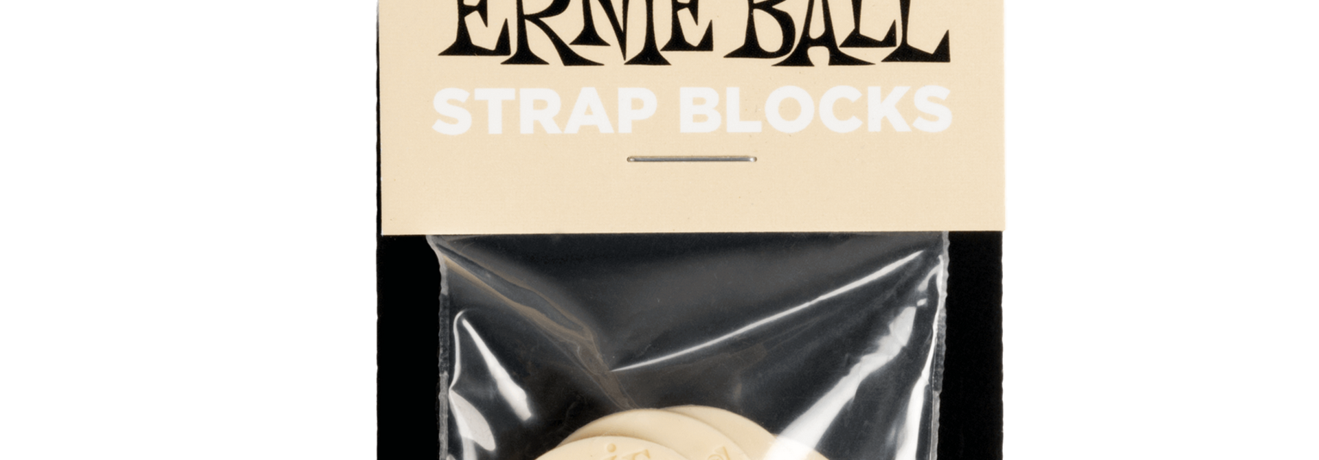 Ernie Ball Strap Blocks 4pk - Cream