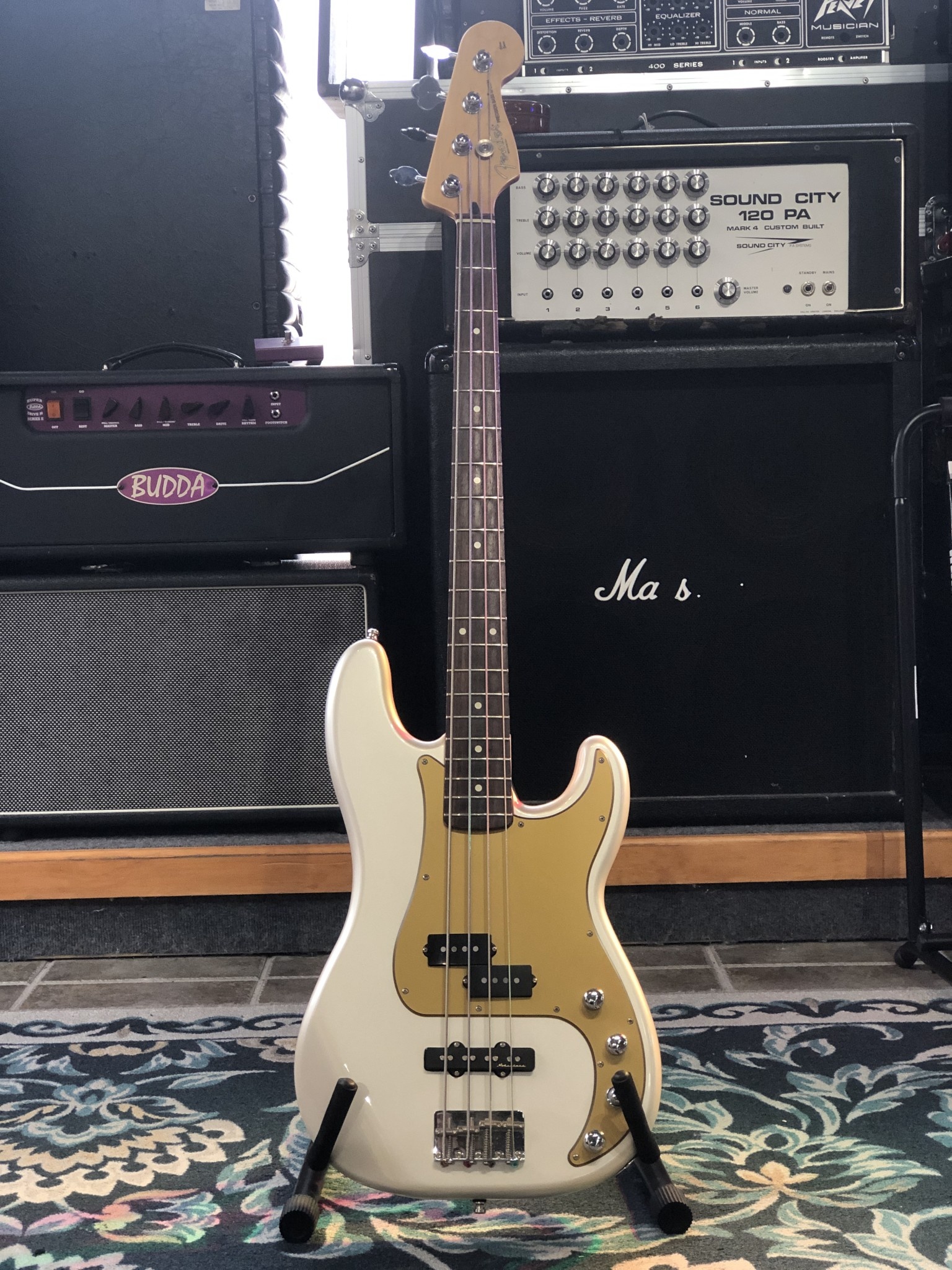 2010 Fender Deluxe P-Bass Special - Blizzard Pearl-2