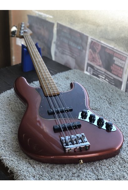 2021 Fender Player Plus Active Jazz Bass - Aged Candy Apple Red