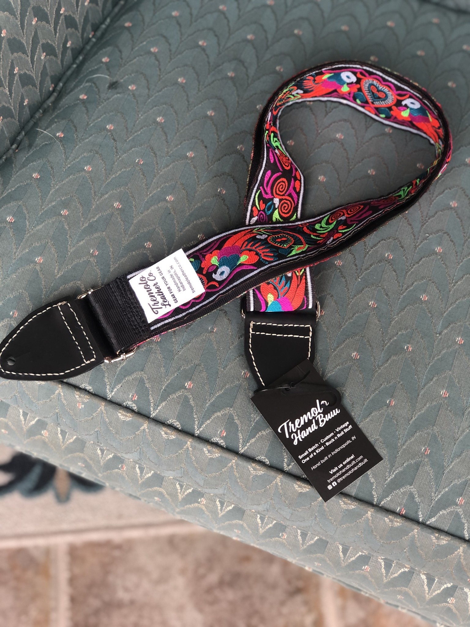 Tremolo Leather Co. Pink Parrot Strap-1