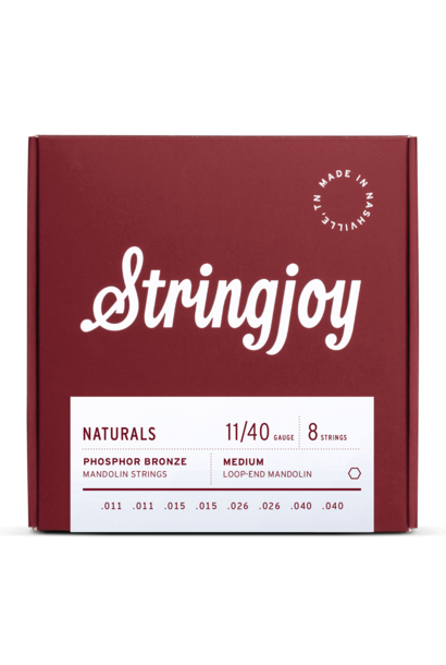 Stringjoy Mandolin Naturals Medium 11-40 Phosphor Bronze