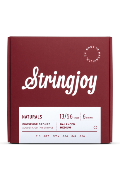 Stringjoy Naturals Medium Gauge (13-56) Phosphor Bronze Acoustic Strings