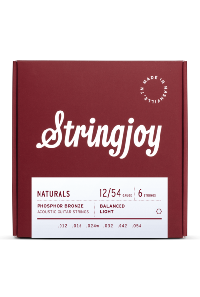 Stringjoy Naturals  Light (12-54) Phosphor Bronze Acoustic Strings