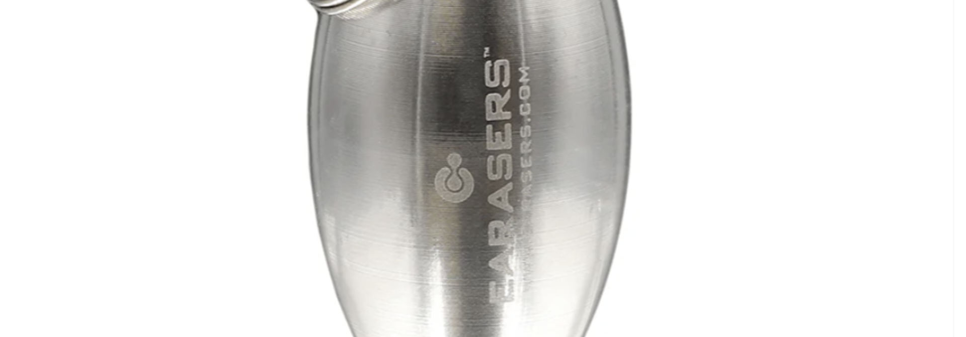 Earaser Stash Can Keychain Silver