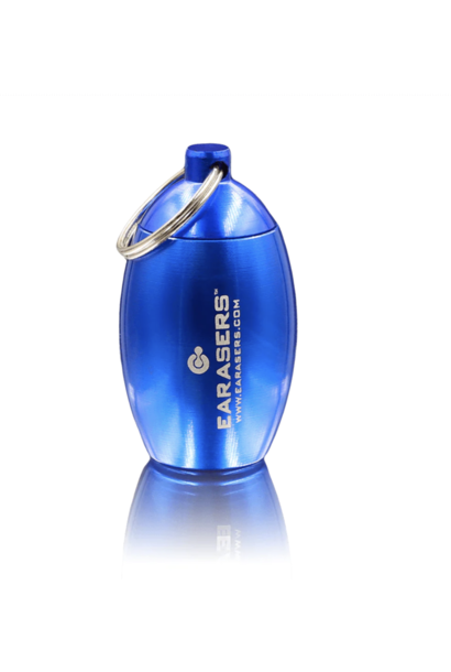 Earaser Stash Can Keychain Blue