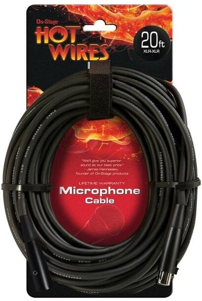 On-Stage Hot Wires 20' Mic Cable XLR-XLR