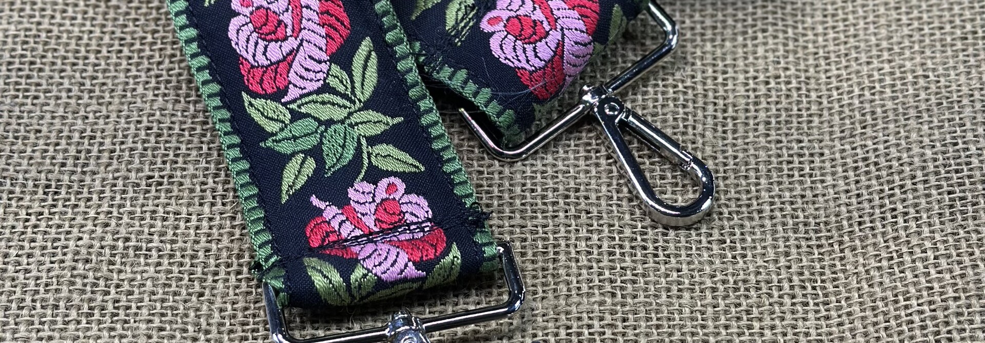 Tremolo Hand Built Bag Strap  - Love is a Rose