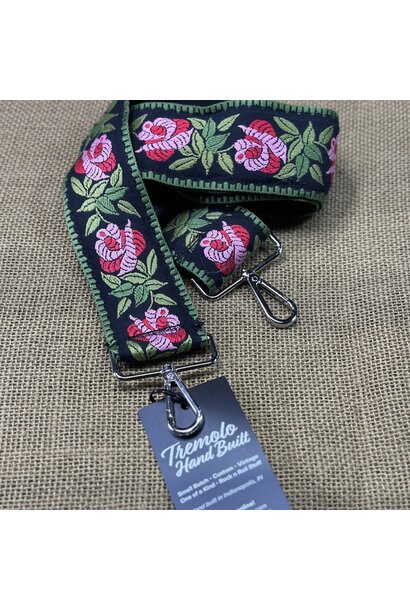 Tremolo Hand Built Bag Strap  - Love is a Rose