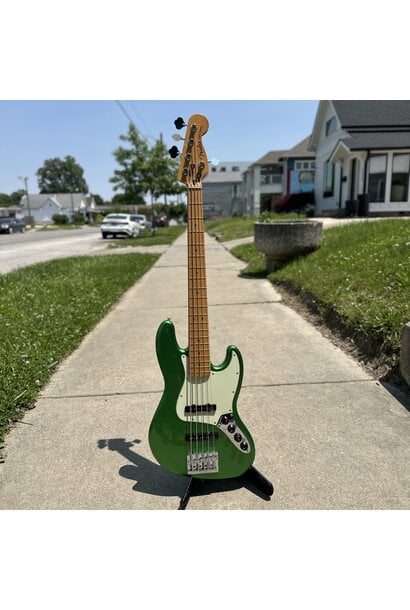2022 Fender Player Plus Active Jazz Bass V - Cosmic Jade w/ TSA Gator case
