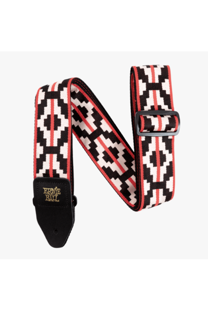 Ernie Ball Classic Jacquard Guitar Strap/Bass Strap - Ristra Red