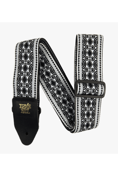 Ernie Ball Classic Jacquard Guitar Strap/Bass Strap - Beatnik Black