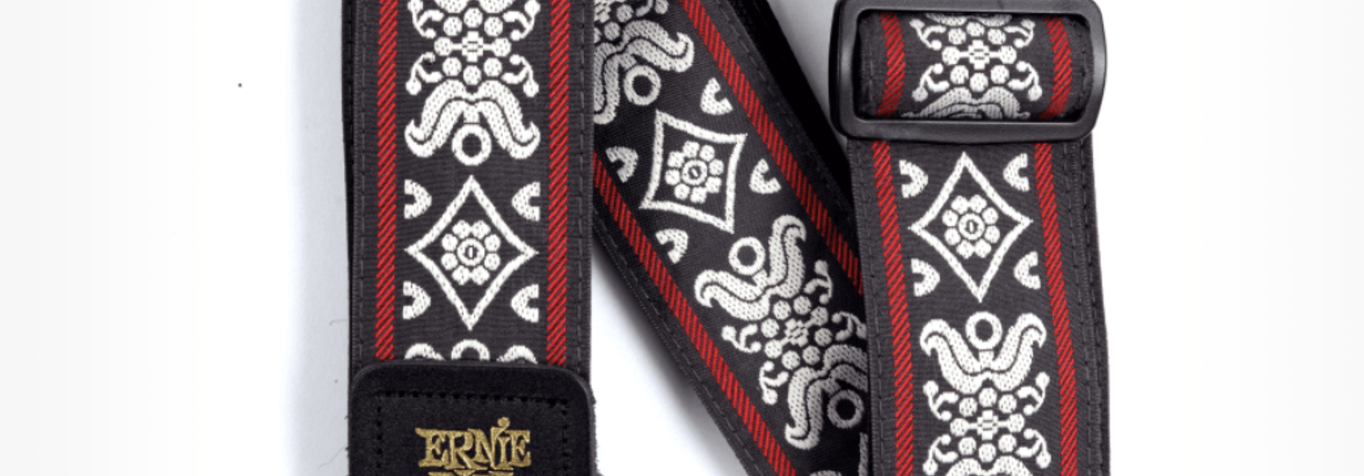 Ernie Ball Classic Jacquard Guitar Strap/Bass Strap - Blackjack Red