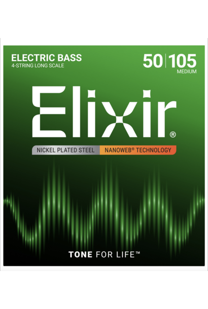 Elixir 14102 Bass Nanoweb Medium 50-105