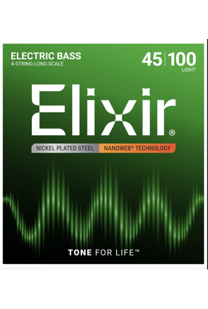 Elixir 14052 Bass Nanoweb Light 45-100