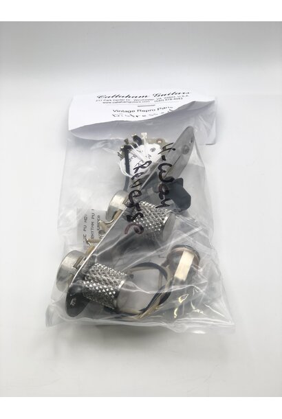 Callaham Guitars 4-way Reverse Pre-wired Tele Control Plate - Distressed