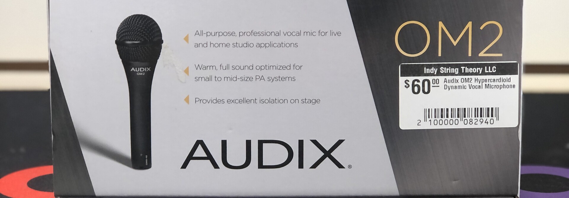 Audix OM2 Hypercardioid Dynamic Vocal Microphone