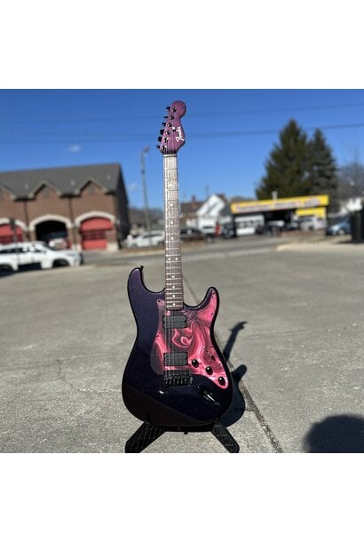 Re-finished Fender Strat - Black Cherry Color Shift