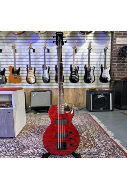 2010 Epiphone Les Paul Special Bass - Flamed Maple Top, Cherry w/ case