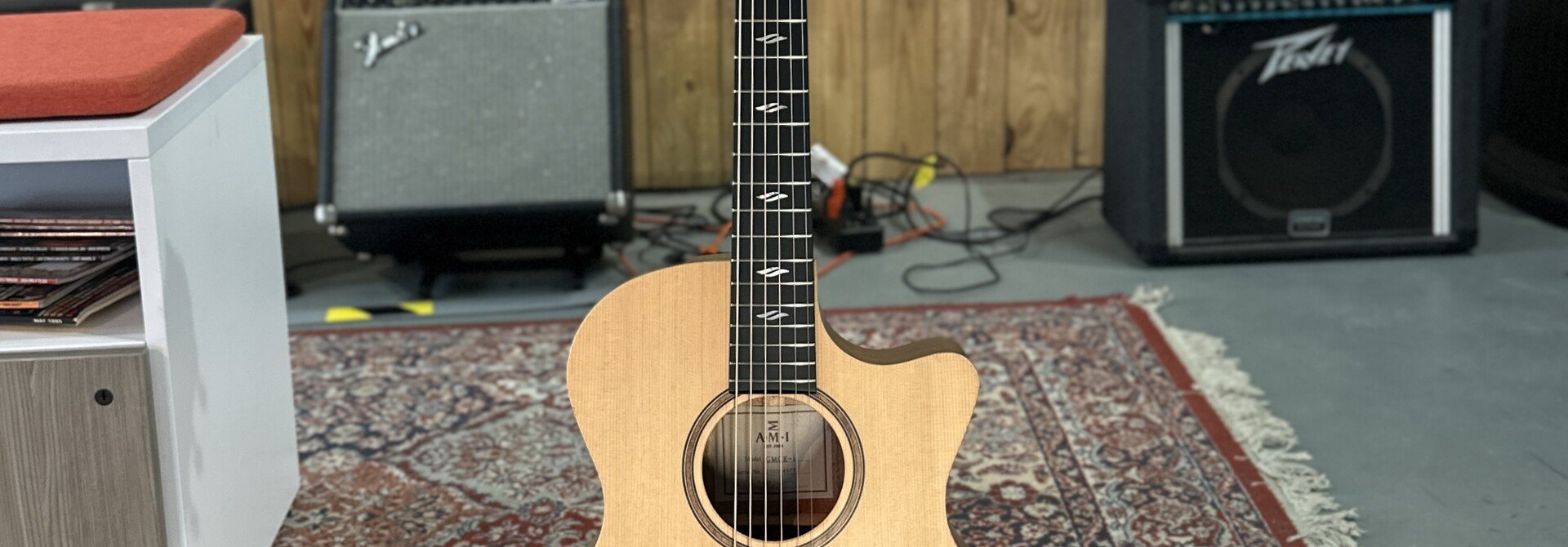 A.M.I. GMCE-1 Acoustic Electric Single Cutaway Guitar.