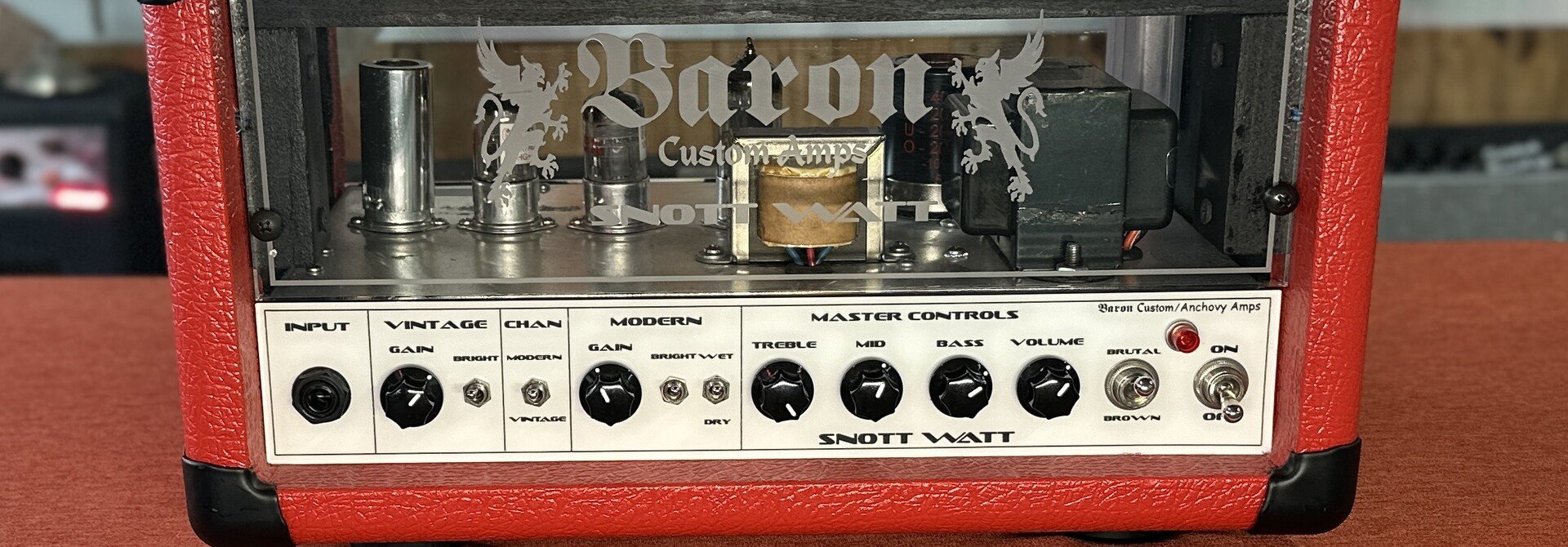 Baron Custom Amps Snott Watt Tube 5w Amp Head - Red