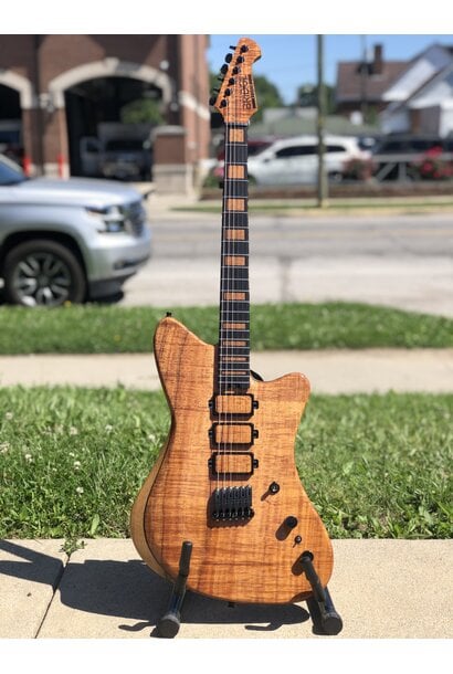 Bridge Builder Guitars - 1 piece Figured Koa top JazzBuilder