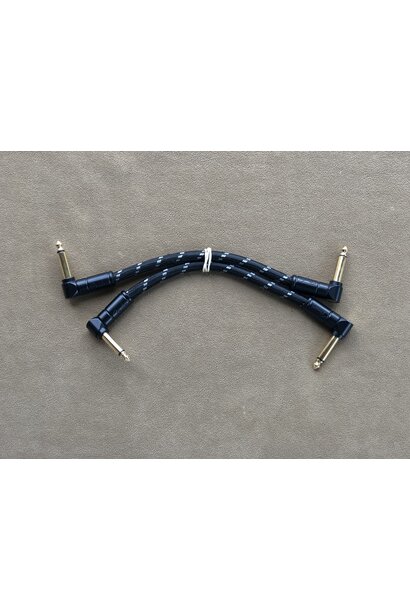 Used Fender Deluxe Series Black Tweed Patch Cables - 2 Pack