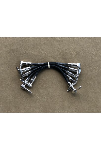 Used Generic Black Braided Patch Cables - 5 Pack