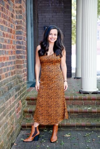 leopard satin midi dress