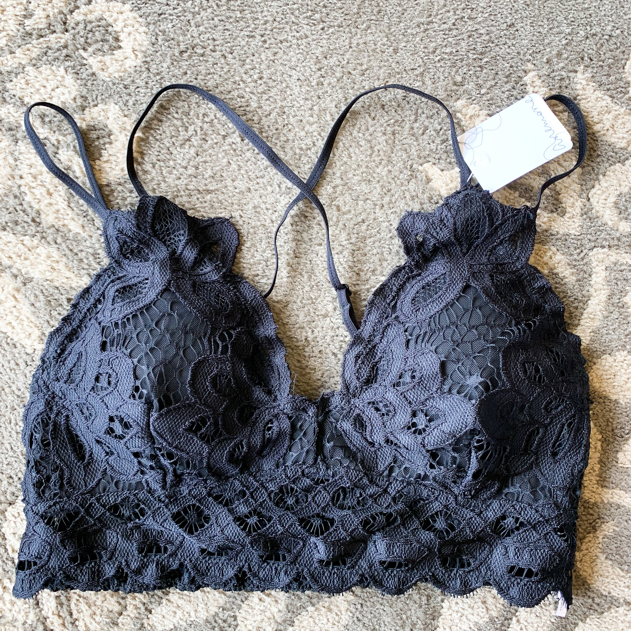 Anemone Padded Lace Criss Cross Bralette