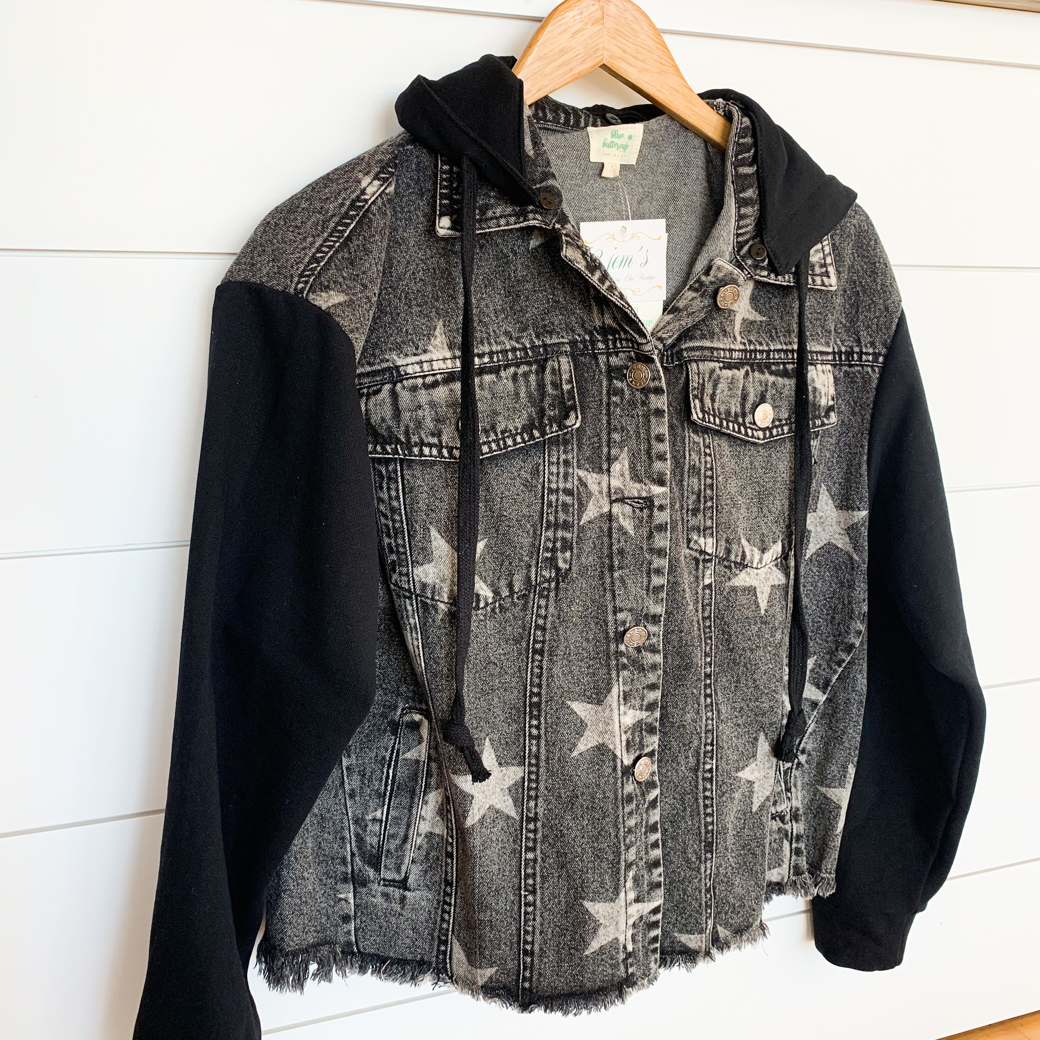 black star denim jacket