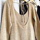 Open-Back Knit Sweater Dress