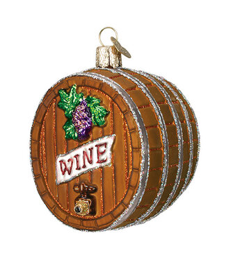 Old World Christmas Wine Barrel