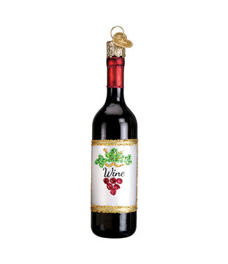 Old World Christmas Red Wine Bottle