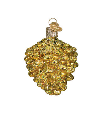 Old World Christmas Small Gold Pine Cone